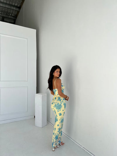 Aisling - Elegant Sleeveless Floral Maxi Dress