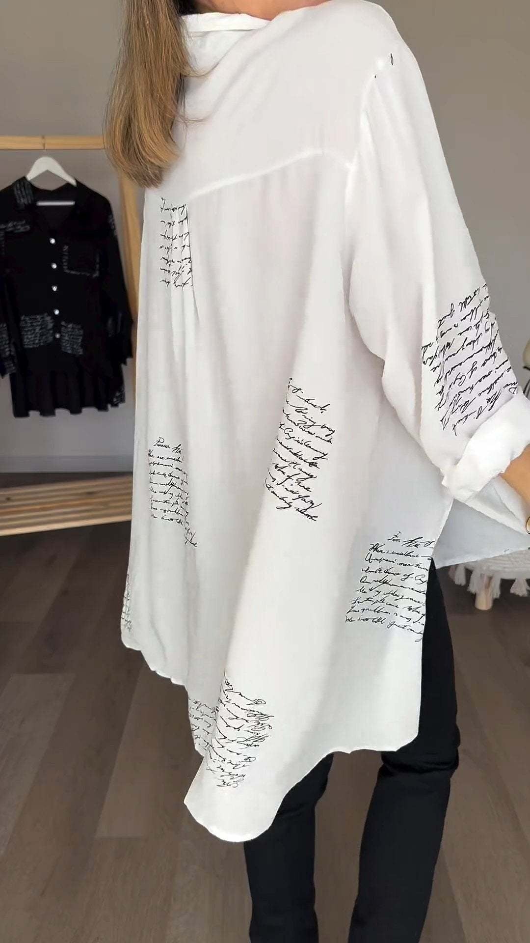Zoey - Handwritten Button-Up Shirt