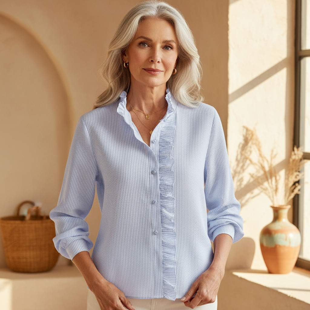 Marcelina - Elegant Polo Blouse